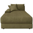 BIGSOFA Cord Olivgrün  - Schwarz/Olivgrün, MODERN, Kunststoff/Textil (117/93/190cm) - Carryhome
