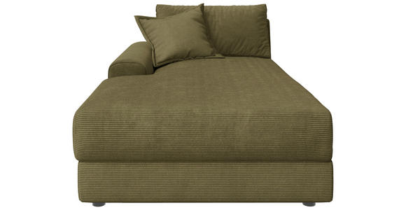 BIGSOFA Cord Olivgrün  - Schwarz/Olivgrün, MODERN, Kunststoff/Textil (117/93/190cm) - Carryhome