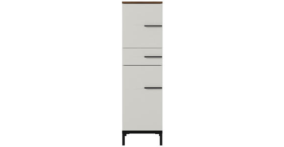 UNTERSCHRANK 34/123/34 cm  - Kaschmir/Nussbaumfarben, MODERN, Holzwerkstoff/Metall (34/123/34cm) - Xora