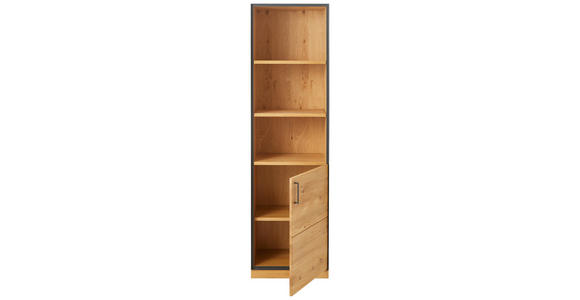 AKTENSCHRANK 55/197/40 cm  - Eichefarben/Anthrazit, Natur, Holz/Holzwerkstoff (55/197/40cm) - Linea Natura