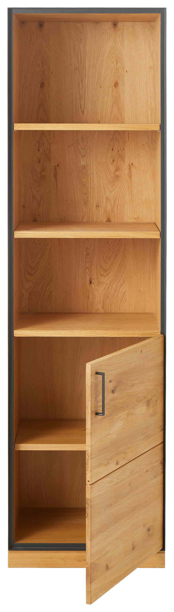AKTENREGAL 55/197/40 cm  - Eichefarben/Graphitfarben, Natur, Holz/Holzwerkstoff (55/197/40cm) - Linea Natura