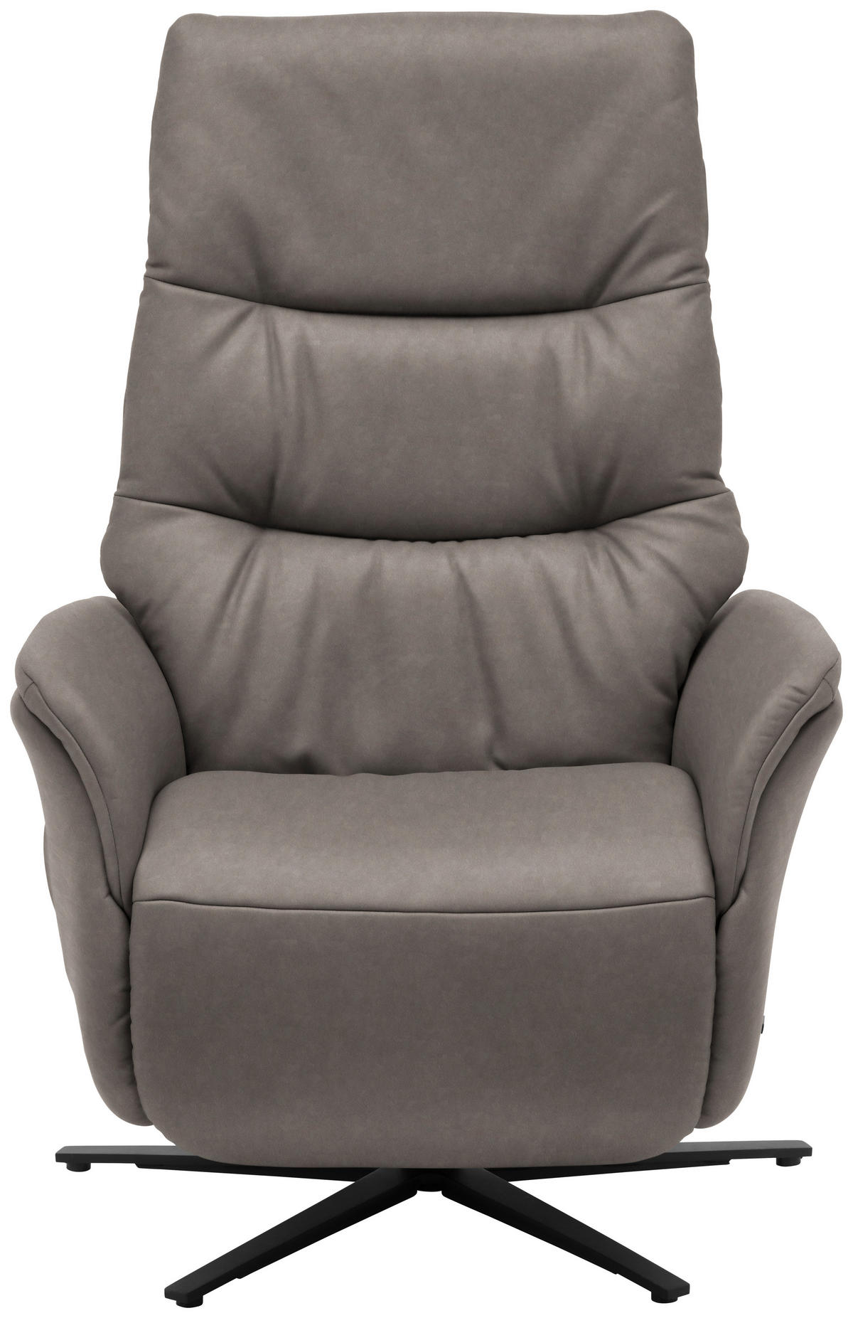 MASSAGESESSEL Graubraun  - Anthrazit/Graubraun, Konventionell, Leder/Metall (74/114/97cm) - Himolla