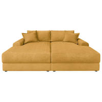 BIGSOFA Cord Senfgelb  - Senfgelb/Schwarz, MODERN, Kunststoff/Textil (234/93/190cm) - Carryhome