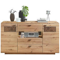 SIDEBOARD 175/98/47 cm  - grafitfärgad/ek Artisan, Modern, metall/trämaterial (175/98/47cm) - Livetastic