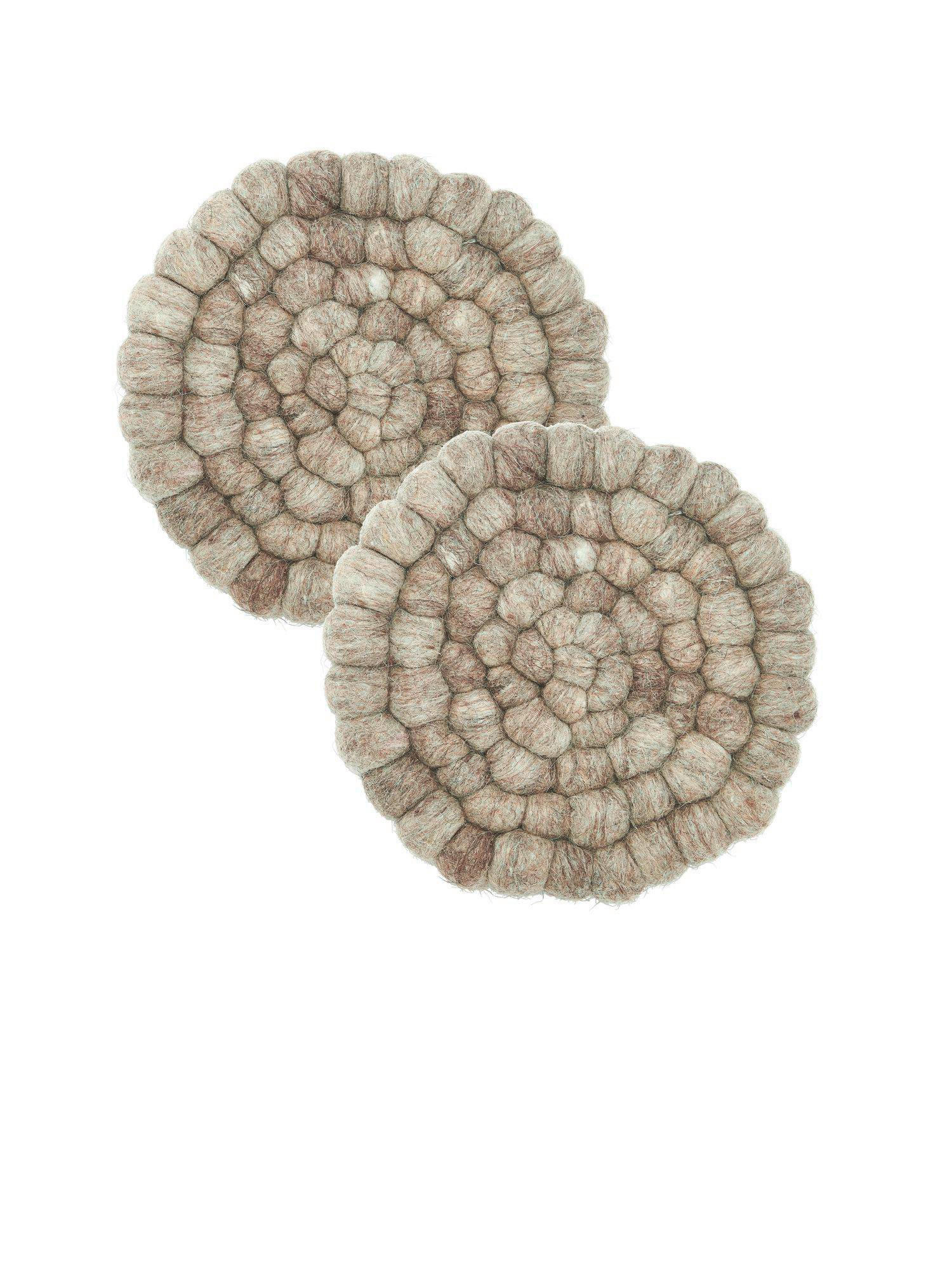 TOPFUNTERSETZER   - Hellbraun, Basics, Textil (20/2cm)