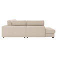 ECKSOFA in Cord Creme  - Creme/Schwarz, KONVENTIONELL, Kunststoff/Textil (250/314cm) - Carryhome