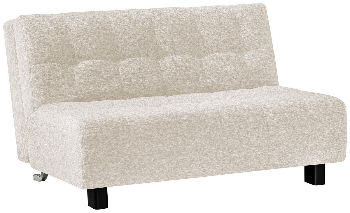 SCHLAFSOFA in Textil Naturfarben  - Schwarz/Naturfarben, Design, Textil/Metall (145/92/102cm) - Novel