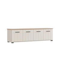 LOWBOARD  156/44/40,5 cm  stehend  - Kaschmir/Schwarz, Basics, Holzwerkstoff/Kunststoff (156/44/40,5cm) - Carryhome