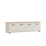 LOWBOARD  156/44/40,5 cm  stehend  - Kaschmir/Schwarz, Basics, Holzwerkstoff/Kunststoff (156/44/40,5cm) - Carryhome