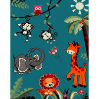 KINDERTEPPICH 120/170 cm Diamond kids  - Türkis/Orange, Basics, Textil (120/170cm)