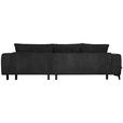 ECKSOFA  in Chenille Schwarz  279/222 cm  - Schwarz, KONVENTIONELL, Kunststoff/Textil (279/222cm) - Hom`in