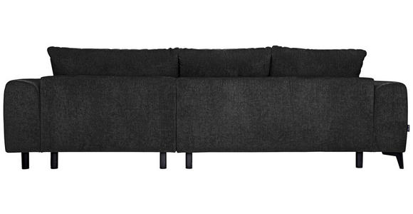 ECKSOFA  in Chenille Schwarz  279/222 cm  - Schwarz, KONVENTIONELL, Kunststoff/Textil (279/222cm) - Hom`in