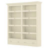 BÜCHERWAND Pinie massiv Weiß  - Bronzefarben/Weiß, LIFESTYLE, Holz/Metall (214/238,5/46,5cm) - Livetastic