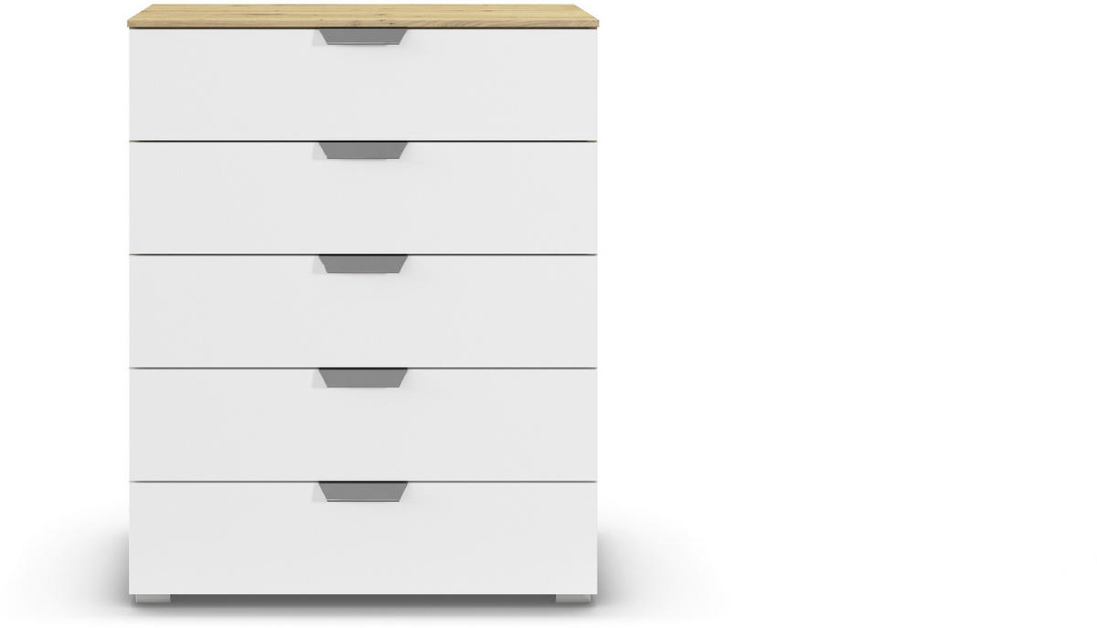 KOMMODE  in 80/100/43 cm  - Chromfarben/Weiß, Design, Holzwerkstoff/Metall (80/100/43cm) - Carryhome