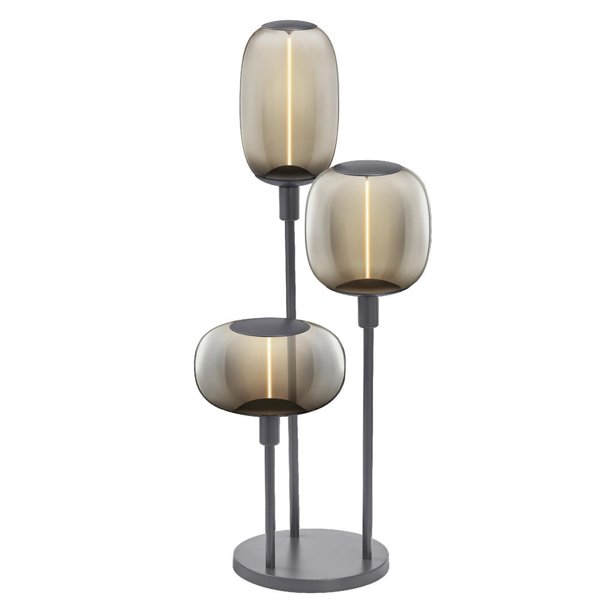TISCHLEUCHTE 32/78 cm   - Dunkelgrau, Basics, Metall (32/78cm) - Osram