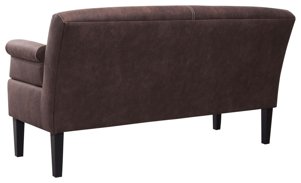 3-SITZER-SOFA in Mikrofaser Dunkelbraun  - Dunkelbraun/Beige, KONVENTIONELL, Holz/Textil (182/97/78cm) - Sit & More