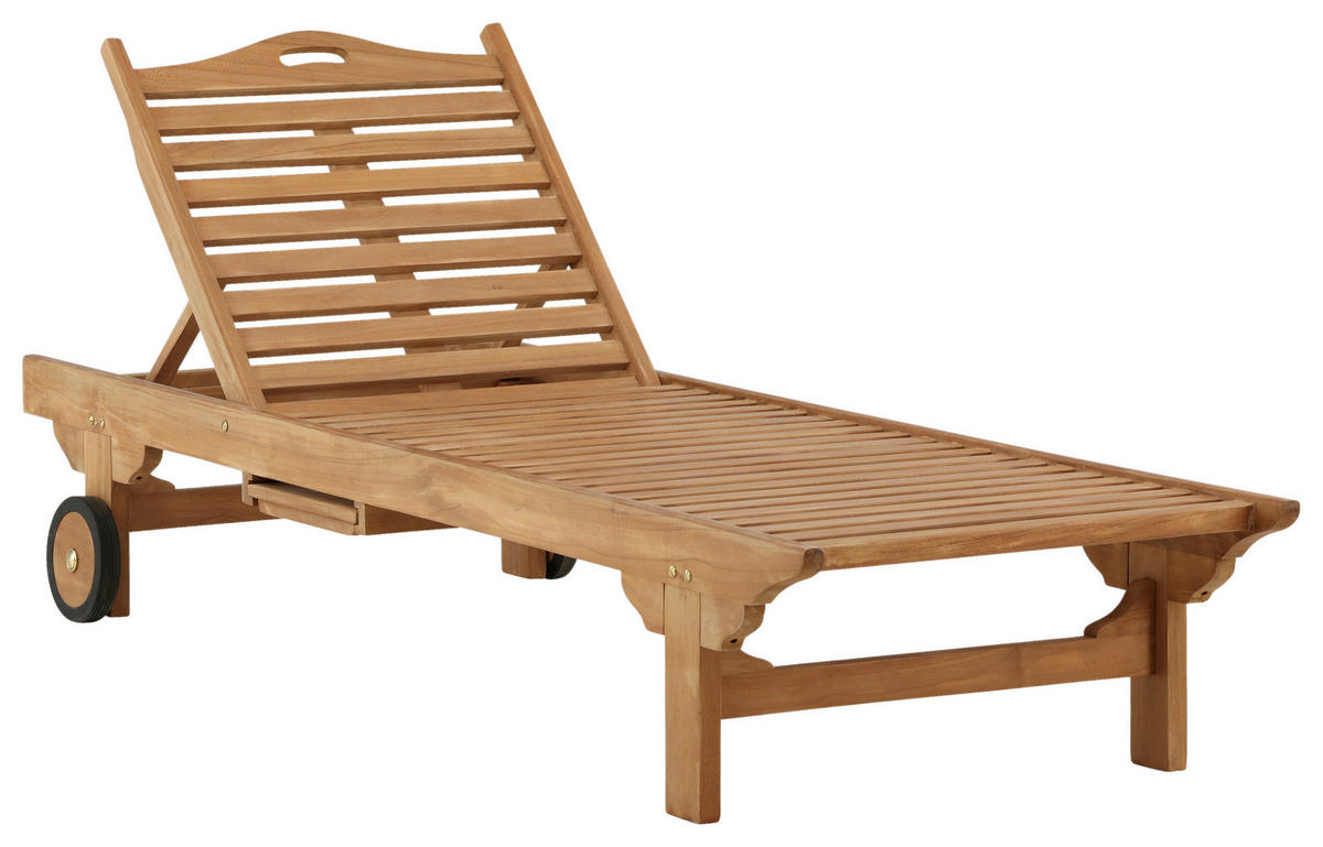 SONNENLIEGE 200/33/65 cm Teakholz  - Teakfarben, KONVENTIONELL, Holz (200/33/65cm) - Gardenson