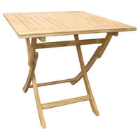 GARTENTISCH 80/80/74 cm Holz quadratisch  - Naturfarben, LIFESTYLE, Holz (80/80/74cm) - Zebra 