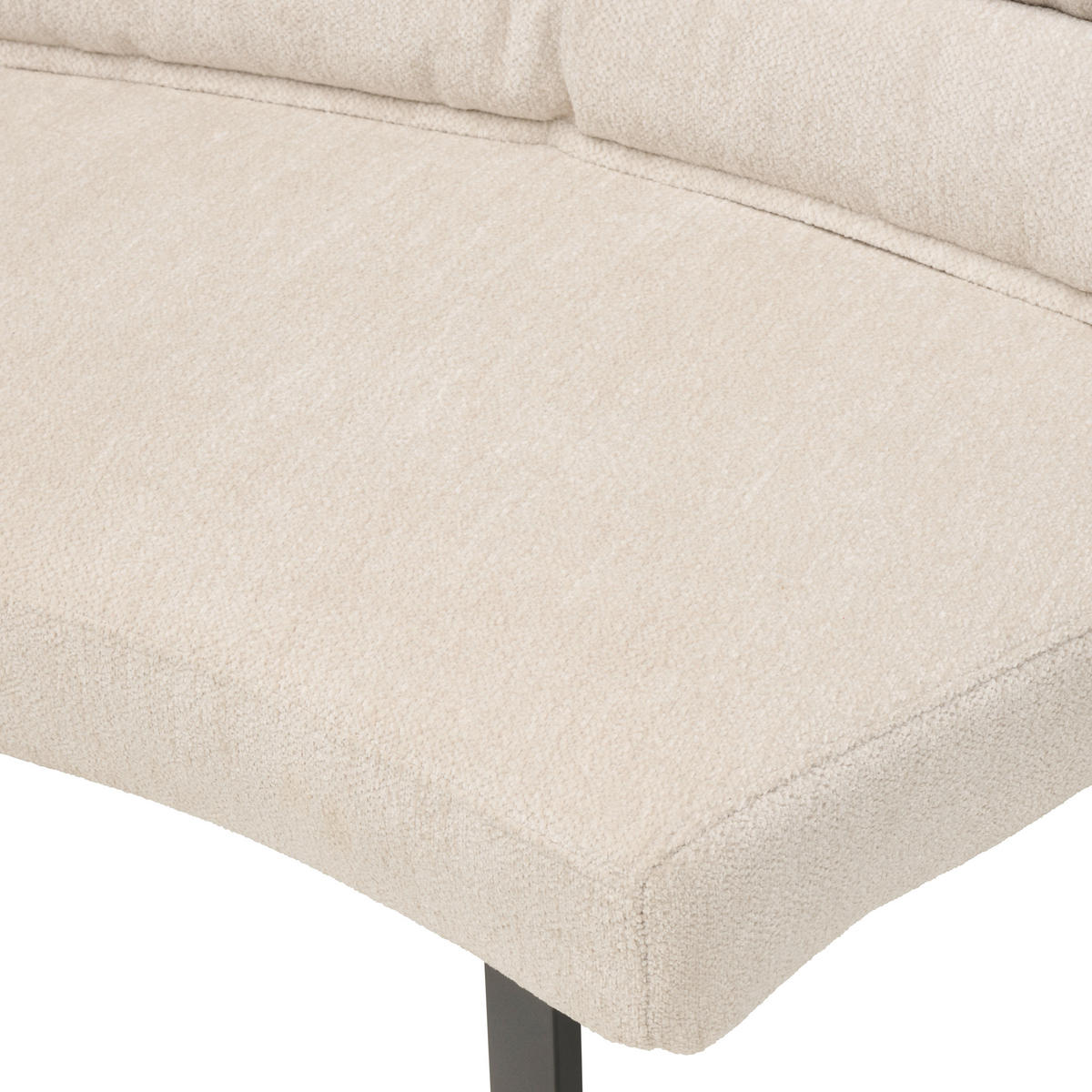 KLUPA  bež  metal, tekstil      - bež/crna, Moderno, metal/tekstil (108/82/60cm) - Livetastic
