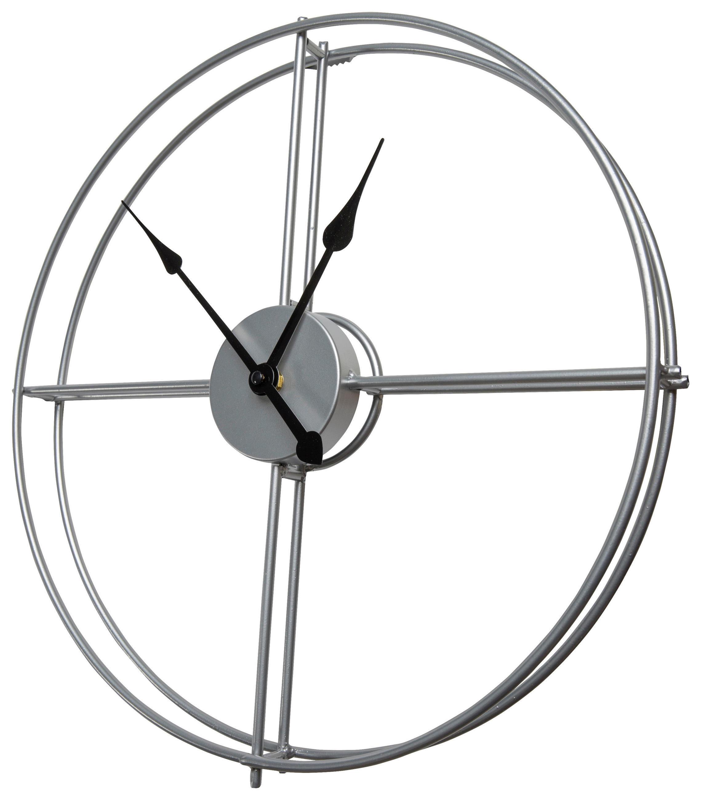 ZIDNI SAT  40 cm        - srebrna, Osnovno, metal (40cm) - Ambia Home
