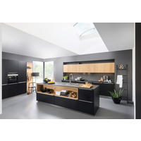 EINBAUKÜCHE SOFT LACK  - Eichefarben/Schwarz, Design, Holzwerkstoff - Nolte Küchen