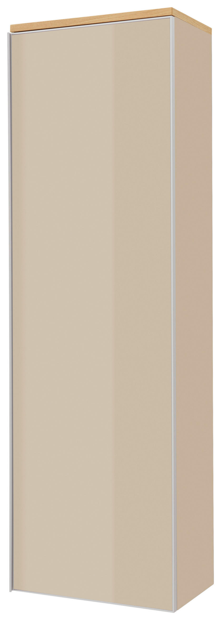 GARDEROBENSCHRANK  in 54/170/31 cm  - Eichefarben/Silberfarben, Design, Glas/Holz (54/170/31cm)