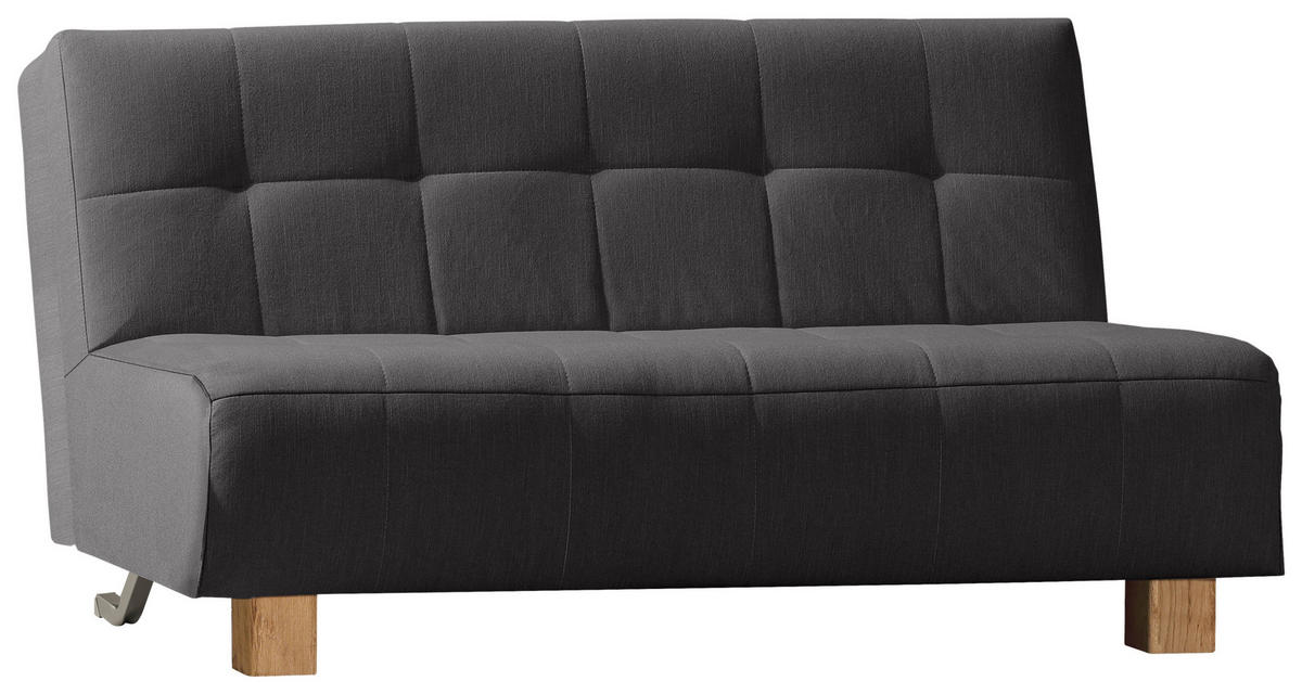 SCHLAFSOFA in Textil Anthrazit  - Anthrazit/Naturfarben, Design, Holz/Textil (165/92/102cm) - Novel