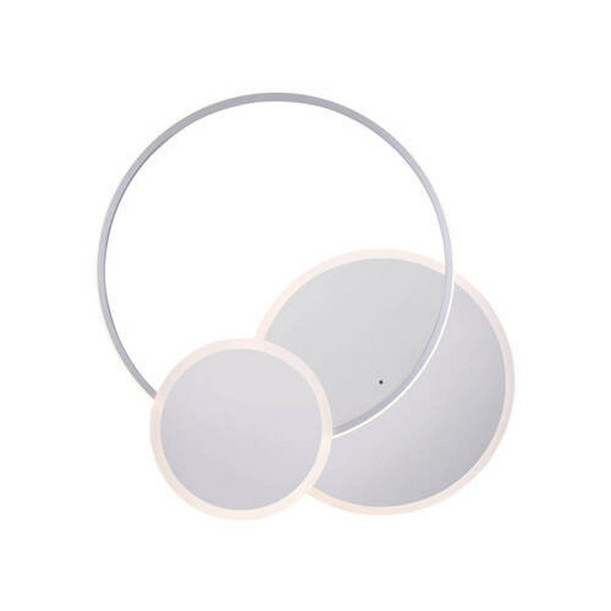 LED-DECKENLEUCHTE 65/55,5/7 cm   - Silberfarben, Design, Kunststoff/Metall (65/55,5/7cm) - Paul Neuhaus