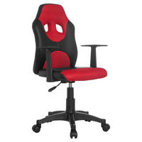 MLADINSKI VRTLJIVI STOL umetna masa rdeča, črna  - rdeča/črna, Basics, umetna masa (54/90-100/48cm) - MID.YOU