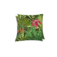 ZIERKISSENSET 2-teilig 48/48 cm  - Dunkelgrün/Hellgrün, Basics, Textil (48/48cm)