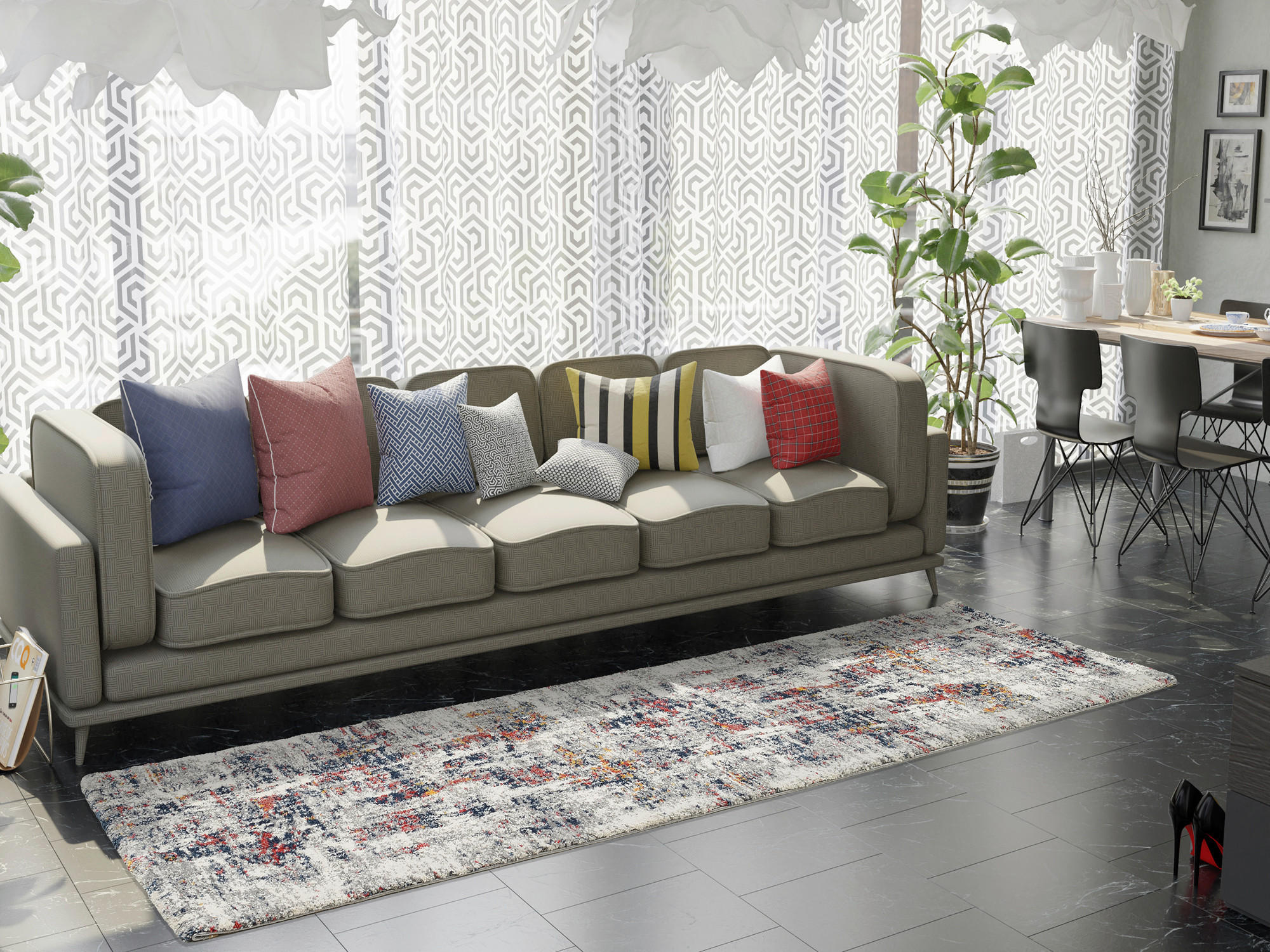 LÄUFER 80/200 cm Timeline Autumn  - Multicolor, Design, Textil (80/200cm) - Novel