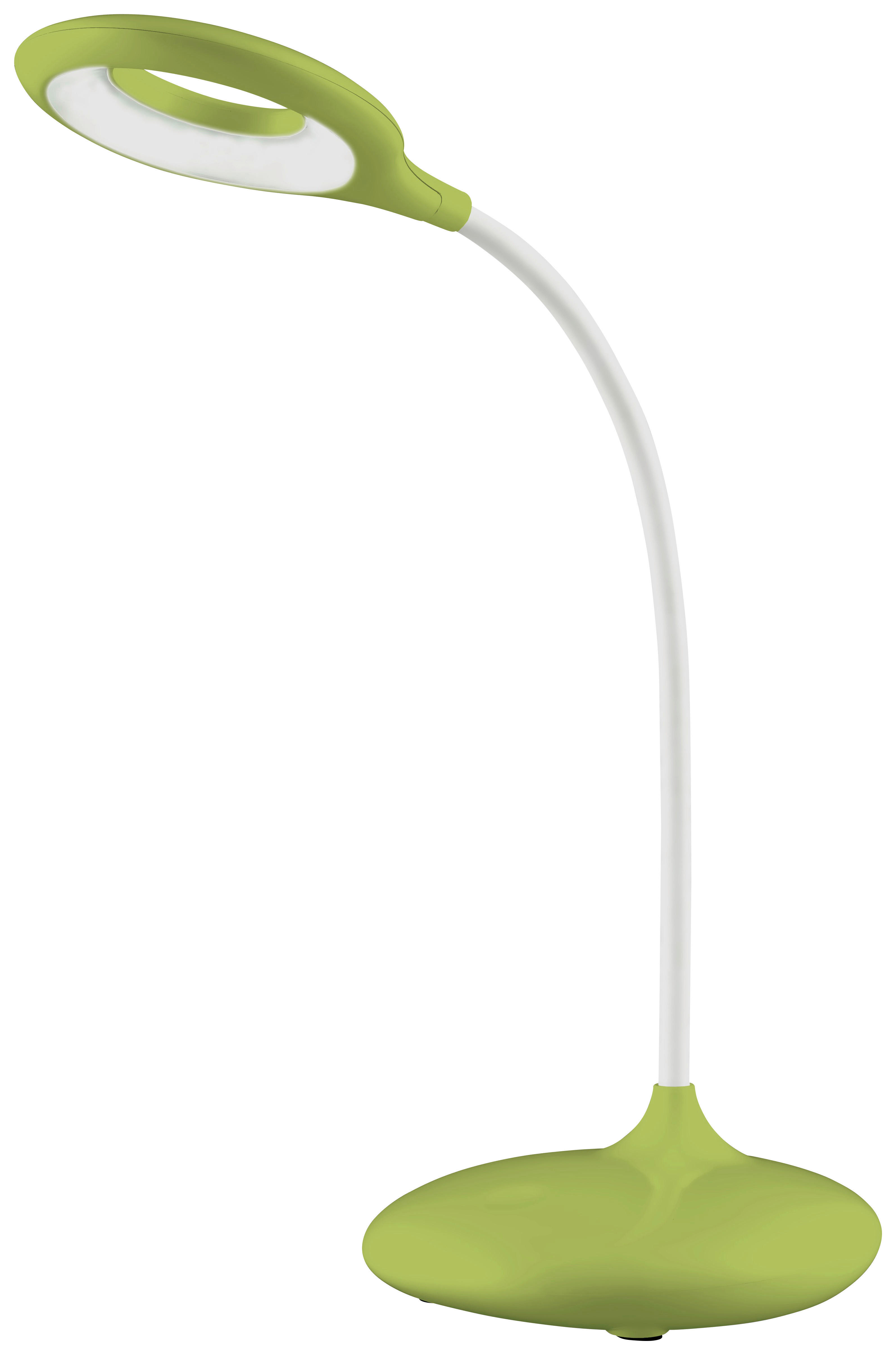 LED LAMPA NA PSACÍ STŮL, dotykový stmívač, 41 cm - zelená, Trend, plast (41cm) - Xora