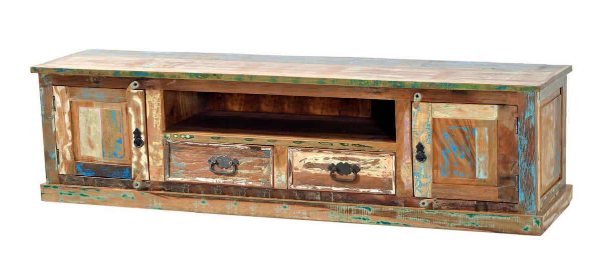 LOWBOARD  200/55/40 cm 2 Schublade(n)  - Multicolor/Schwarz, Design, Holz/Metall (200/55/40cm) - MID.YOU