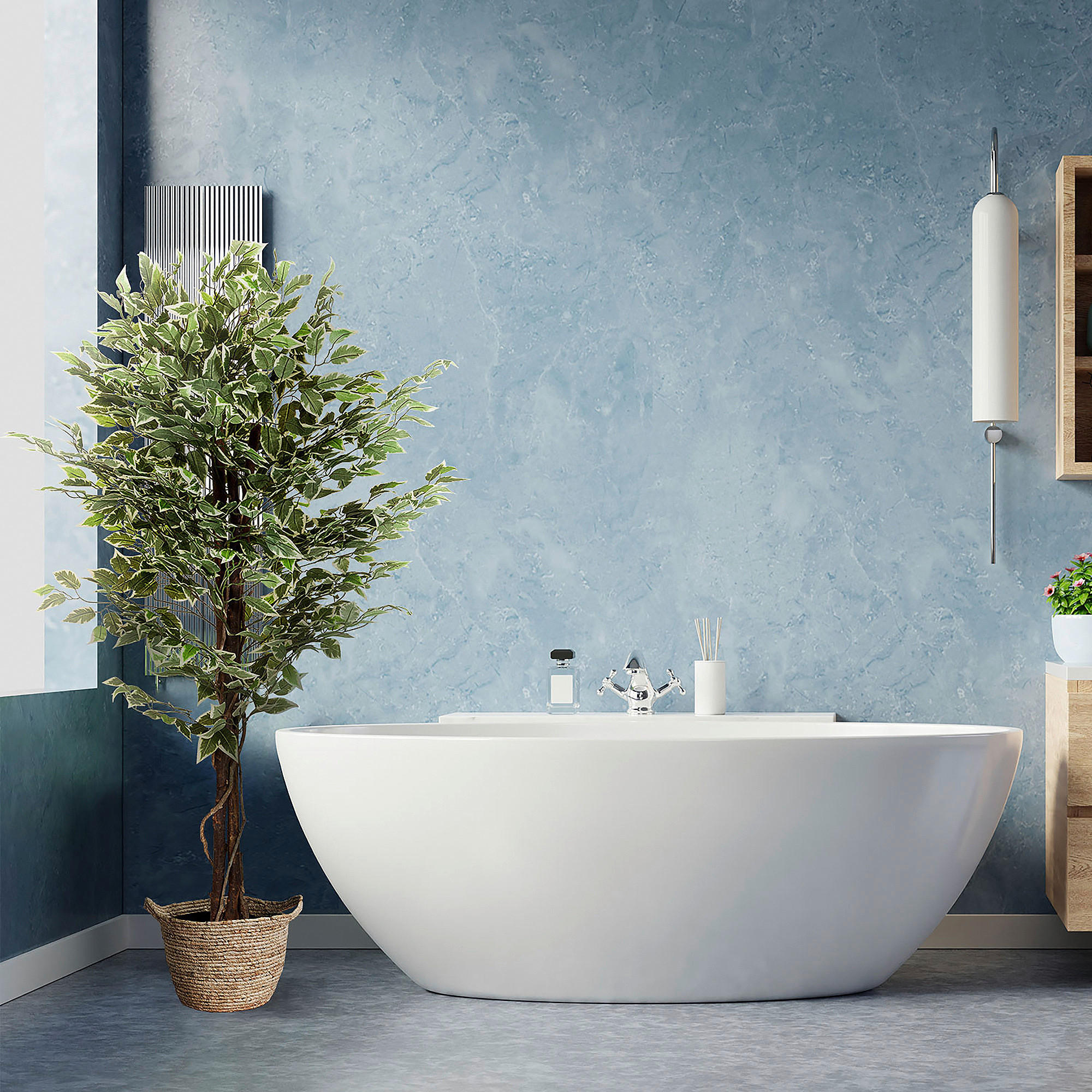 KUNSTPFLANZE Ficus Benjamina  - Schwarz/Braun, Basics, Kunststoff (80/165/80cm) - MID.YOU