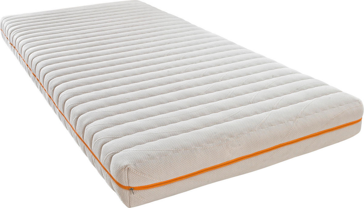 KALTSCHAUMMATRATZE 120/200 cm Höhe ca. 14 cm  - Weiß, Basics, Textil (120/200cm) - Boxxx