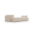 ECKSOFA in Cord Creme  - Creme/Schwarz, MODERN, Kunststoff/Textil (150/245cm) - Carryhome