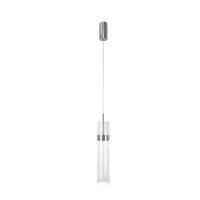 LED-HÄNGELEUCHTE Ambiente 120/6/6 cm  - Chromfarben, Design, Kunststoff (120/6/6cm)