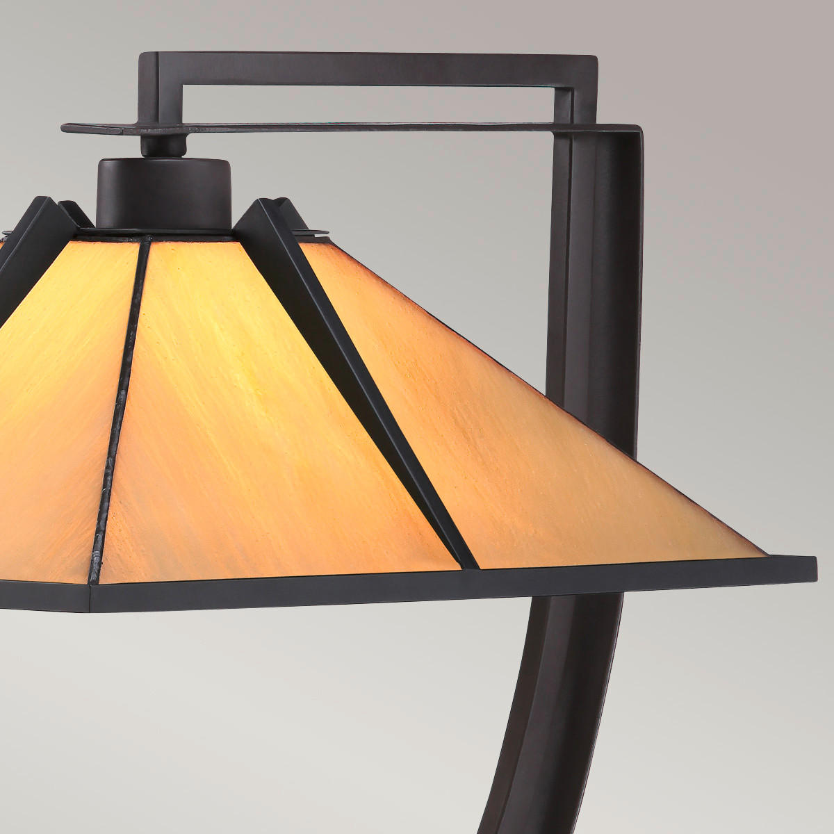 TISCHLEUCHTE Pomeroy  54.8 cm  - Dunkelbraun/Bernsteinfarben, KONVENTIONELL, Glas/Metall (54.8cm) - Elstead Lighting