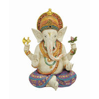GANESHA FIGUR 30/40/16 cm  - Lila/Goldfarben, LIFESTYLE, Kunststoff (30/40/16cm)