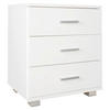 NACHTSCHRANK 45/54/34 cm  - Silberfarben/Weiß, KONVENTIONELL, Holzwerkstoff/Kunststoff (45/54/34cm) - MID.YOU