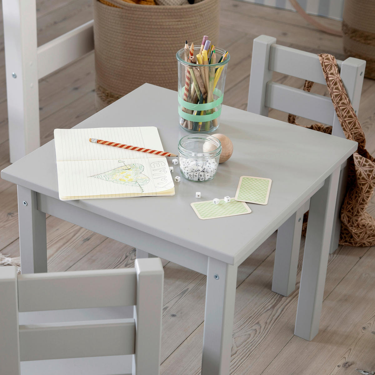 KINDERSITZGRUPPE Hellgrau, Grau  - Hellgrau/Grau, MODERN, Holz - MID.YOU