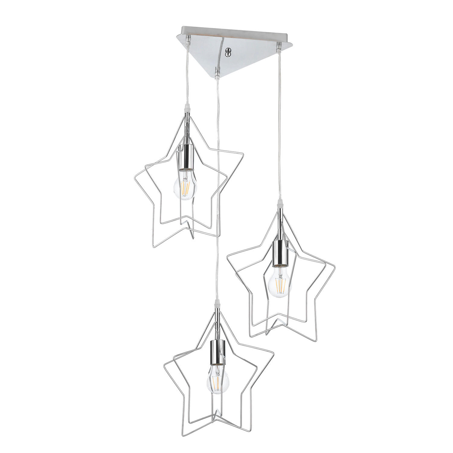 KINDERHÄNGELEUCHTE 38/120 cm   - Chromfarben, Design, Metall (38/120cm)