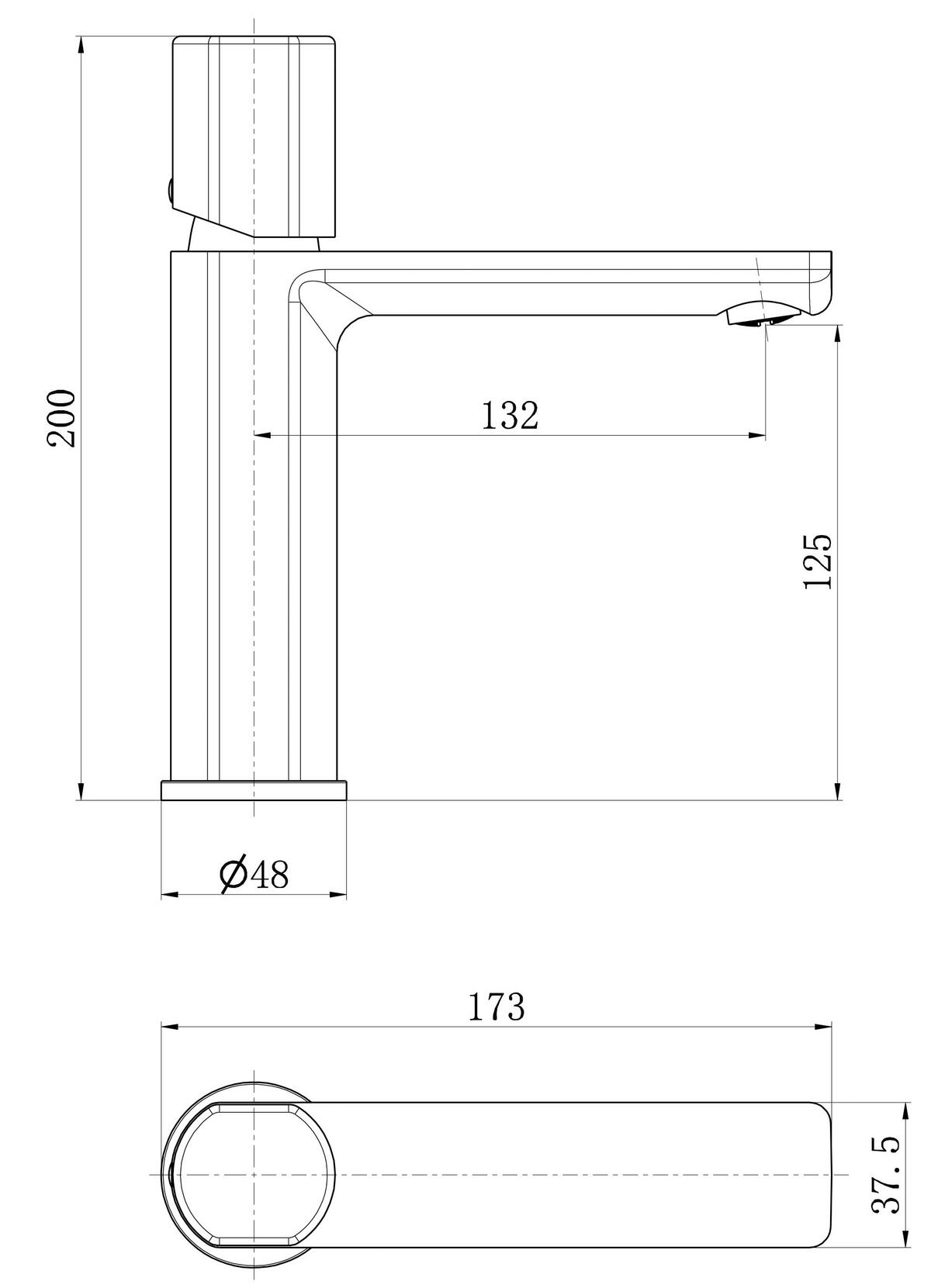 WASCHTISCHARMATUR NEW YORK  - Chromfarben, Basics (3,75/20/17,3cm) - Schütte