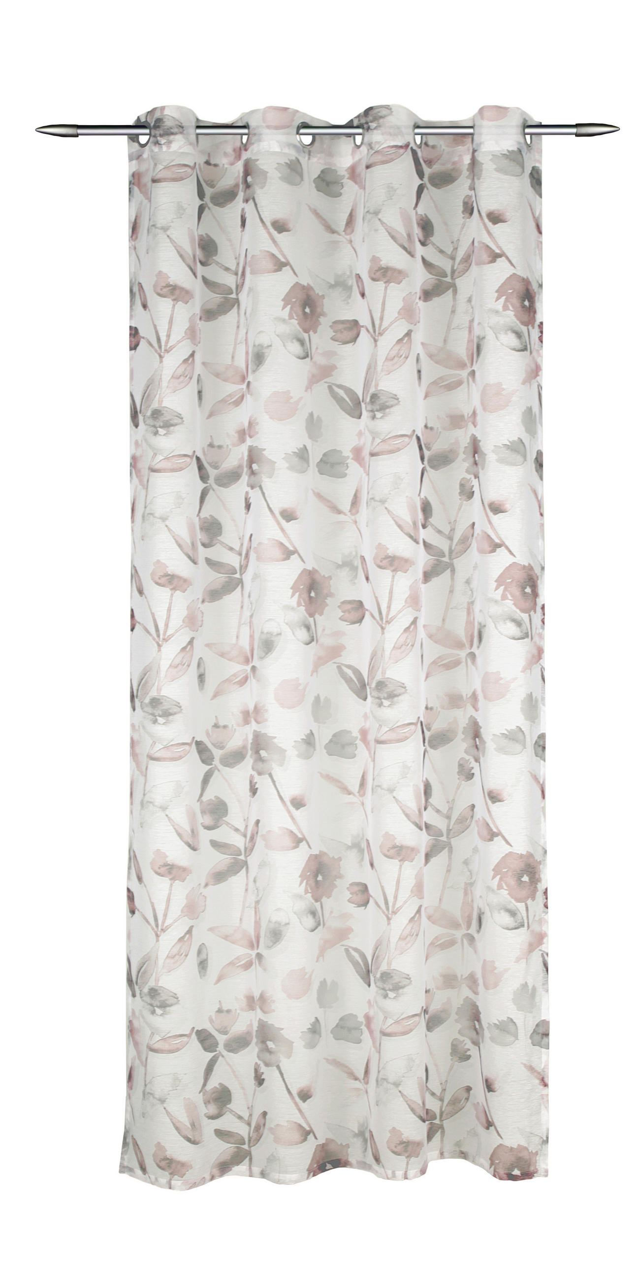 FERTIGVORHANG halbtransparent  - Hellbraun, Basics, Textil (140/245cm)