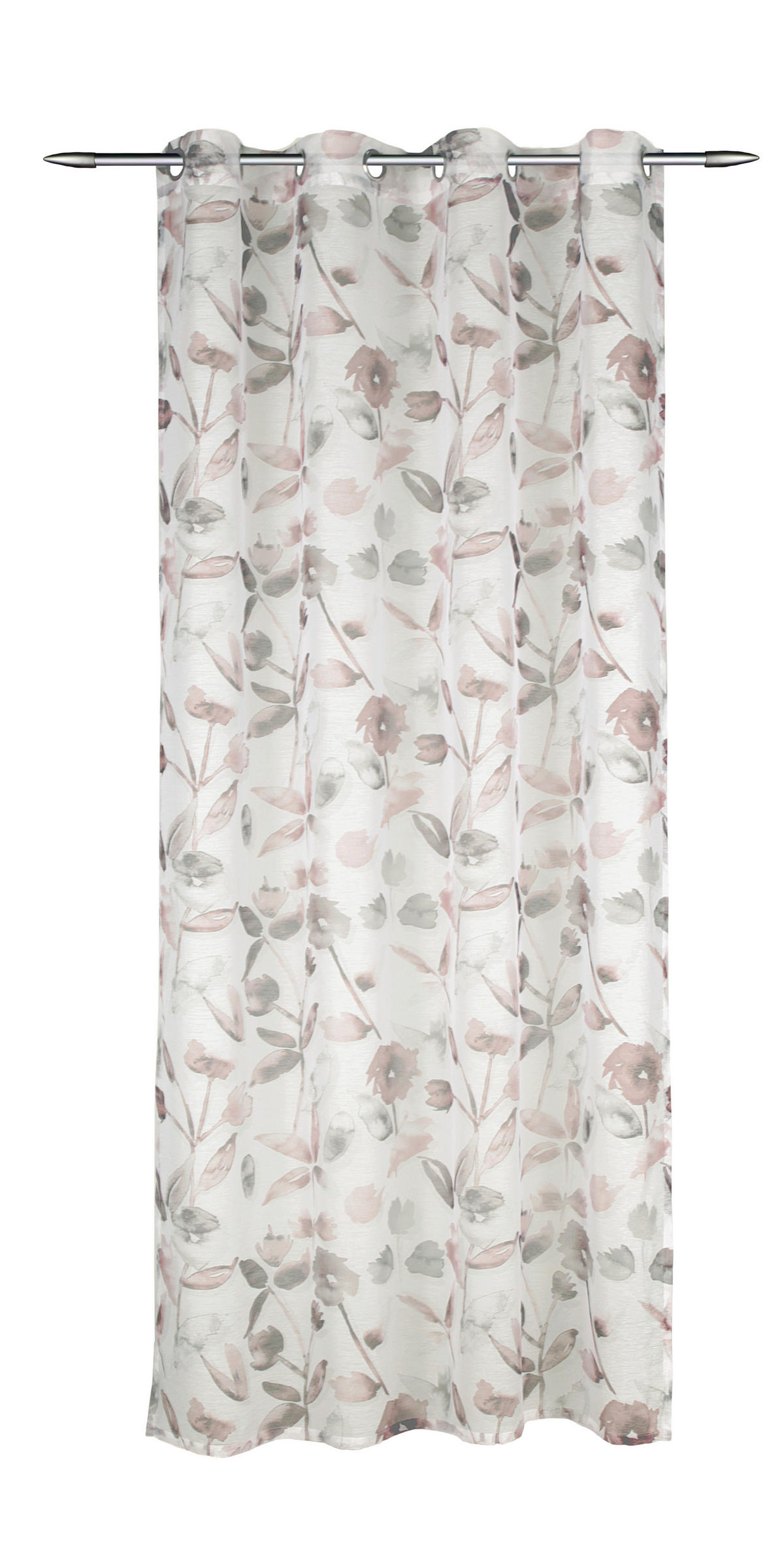 FERTIGVORHANG halbtransparent  - Hellbraun, Basics, Textil (140/245cm)