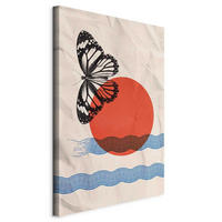 SLIKA NA PLATNU    - krem barve/temno oranžna, Basics, tekstil/leseni material (40/60/1,2cm) - artgeist