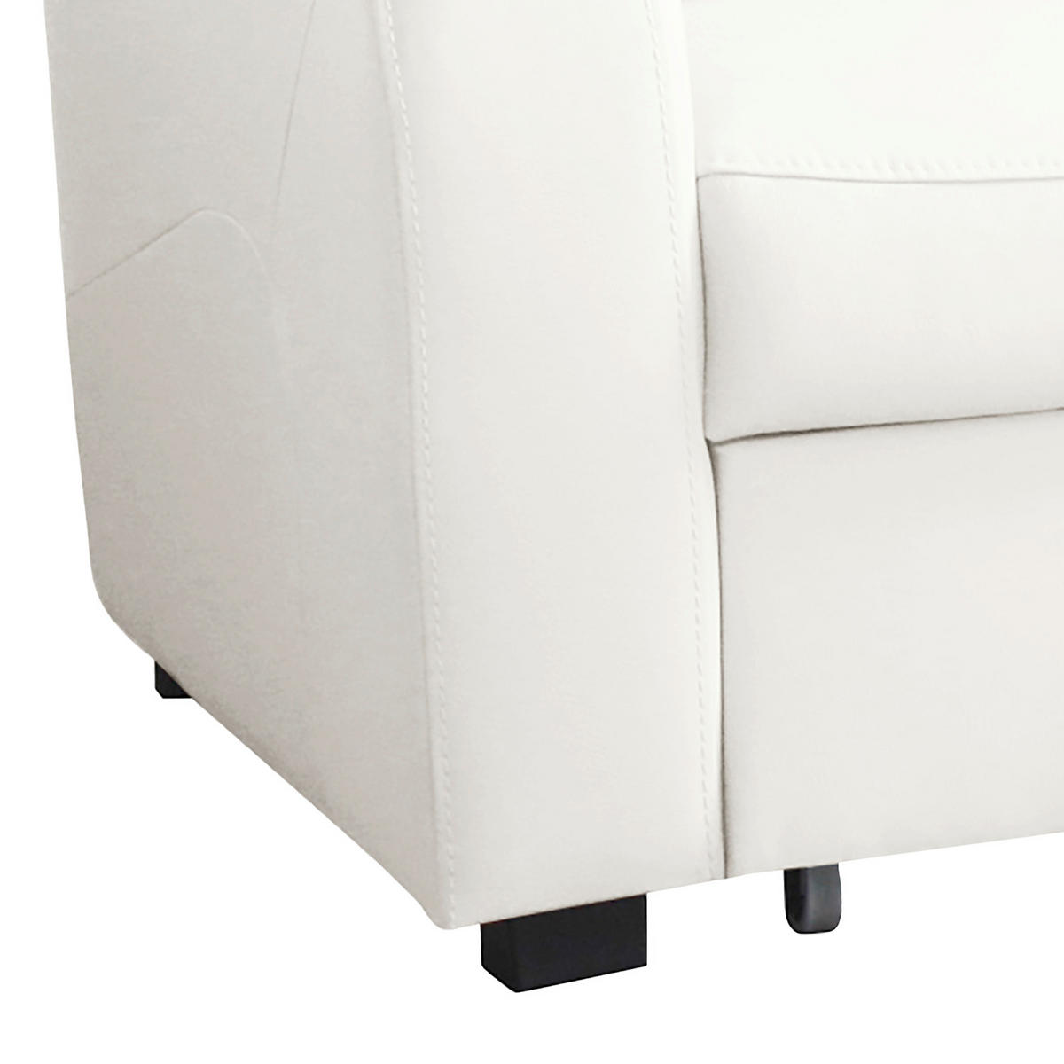 ECKSOFA 227/168 cm TILO in Lederlook Weiß Bettkasten  227/168 cm  - Schwarz/Weiß, Design, Kunststoff/Textil (227/168cm) - Livetastic
