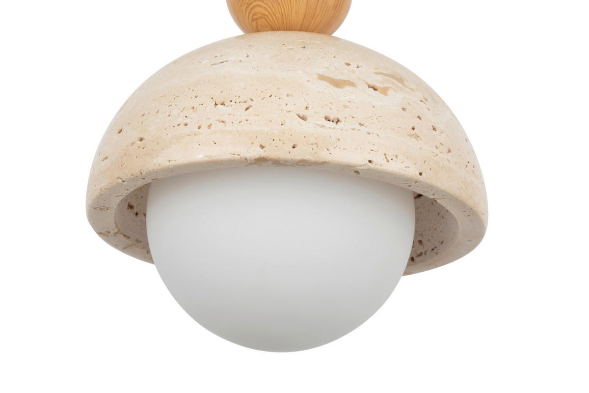 HÄNGELEUCHTE 15/120 cm  - Beige, Design, Glas/Stein (15/120cm) - Collet's Monde