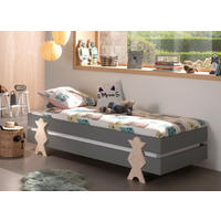 STAPELBETT  90/200 cm  Grau  - Kieferfarben/Grau, MODERN, Holz/Holzwerkstoff (90/200cm) - Vipack