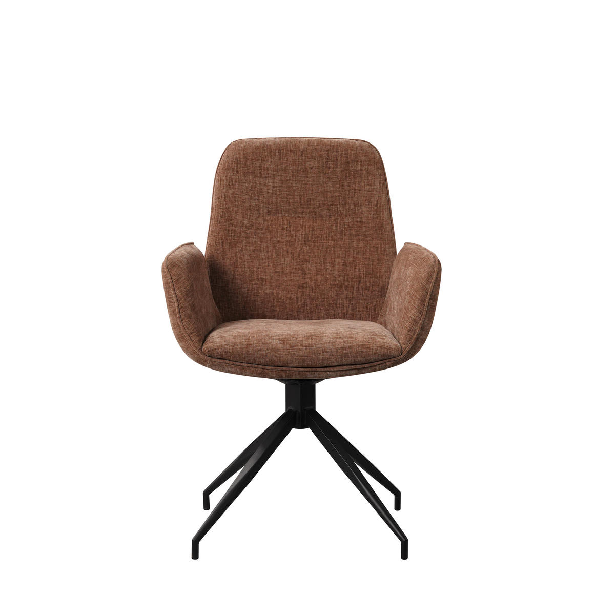 STOLIČKA S PODRÚČKAMI, ženilka, sivohnedá - sivohnedá/čierna, Modern, kov/textil (61/89/62cm) - MID.YOU